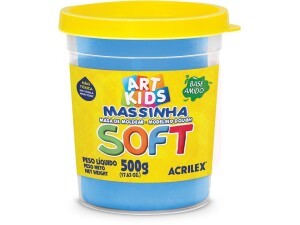 Massa de Modelar 500g Soft Azul - Acrilex
