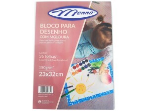 Bloco para desenho com Moldura Colorida