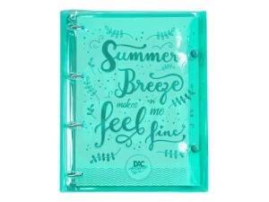 Fichário Universitário Breeze Cristal Verde + 192 Folhas