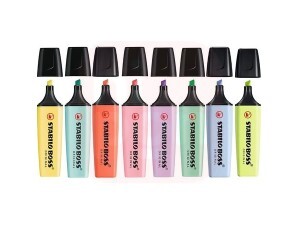 Marca Texto Stabilo Boss Original Pastel 8 Cores