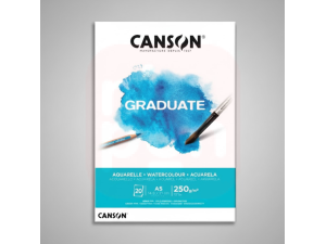 Bloco A4 250g Graduate Aquarela 20F – Canson 